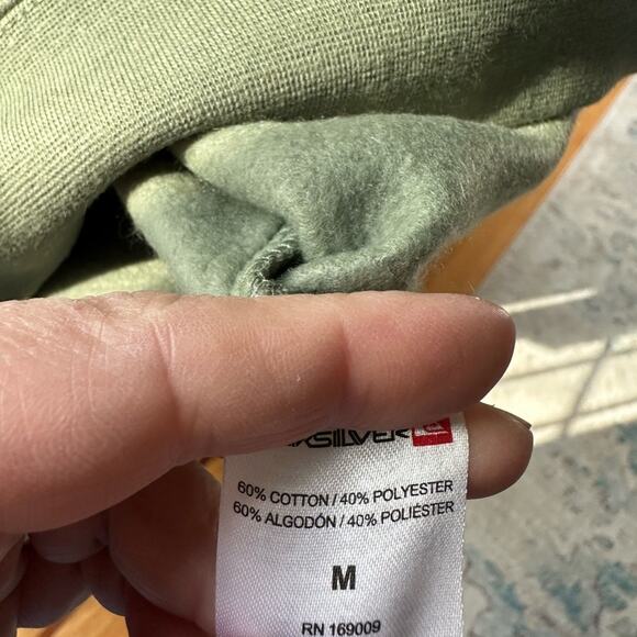 Quiksilver Men's Crew Neck Long Sleeve Sweatshirt Green NWT - Picture 3 of 10